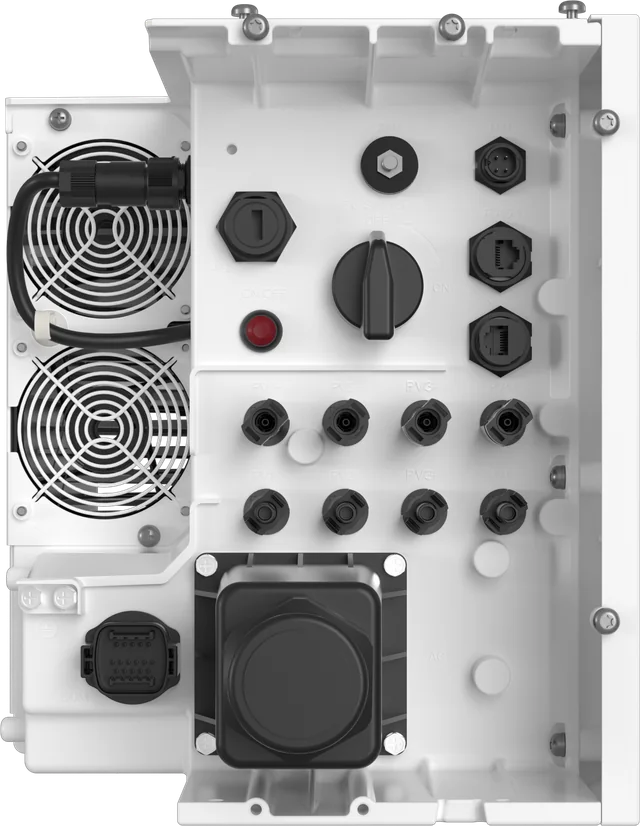 Inside the SigenStor energy controller wiring bay